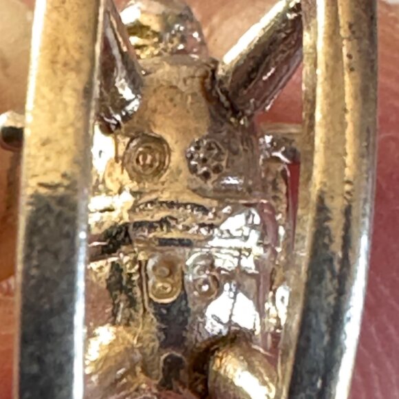 VTG Silver Tone Three Dimensional Rocking Horse Charm Size 0.75'' Length - Picture 2 of 5